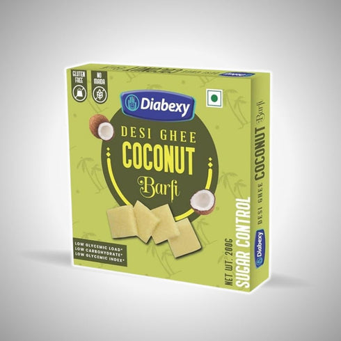 Diabexy Desi Ghee Sugar Free Coconut Barfi for Diabetics